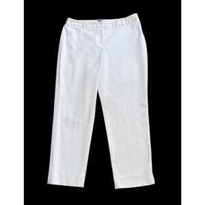 Rafaella Studio Womens 8 Off White Ankle Dress Pants 26" Inseam Stretch Career